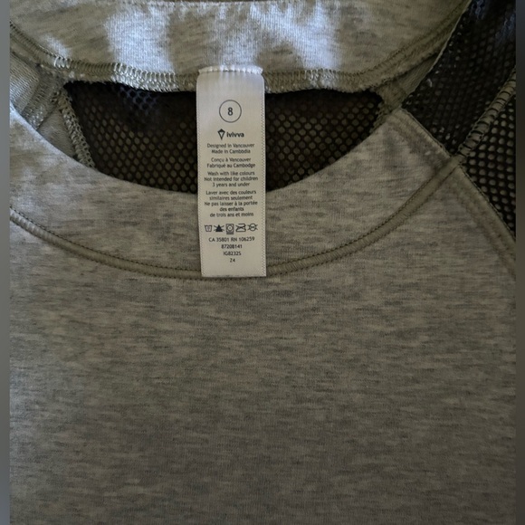 Ivivva Girls Short Sleeve Gray Casual Dress With Cute Ruffle Detail. Size 8. - Picture 3 of 6